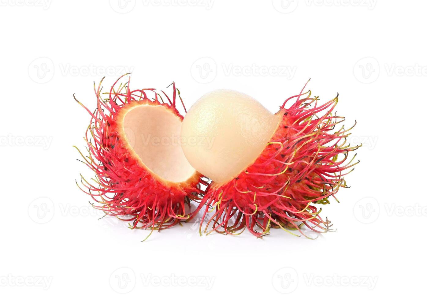 rambutan frukt isolerat på vit bakgrund. foto