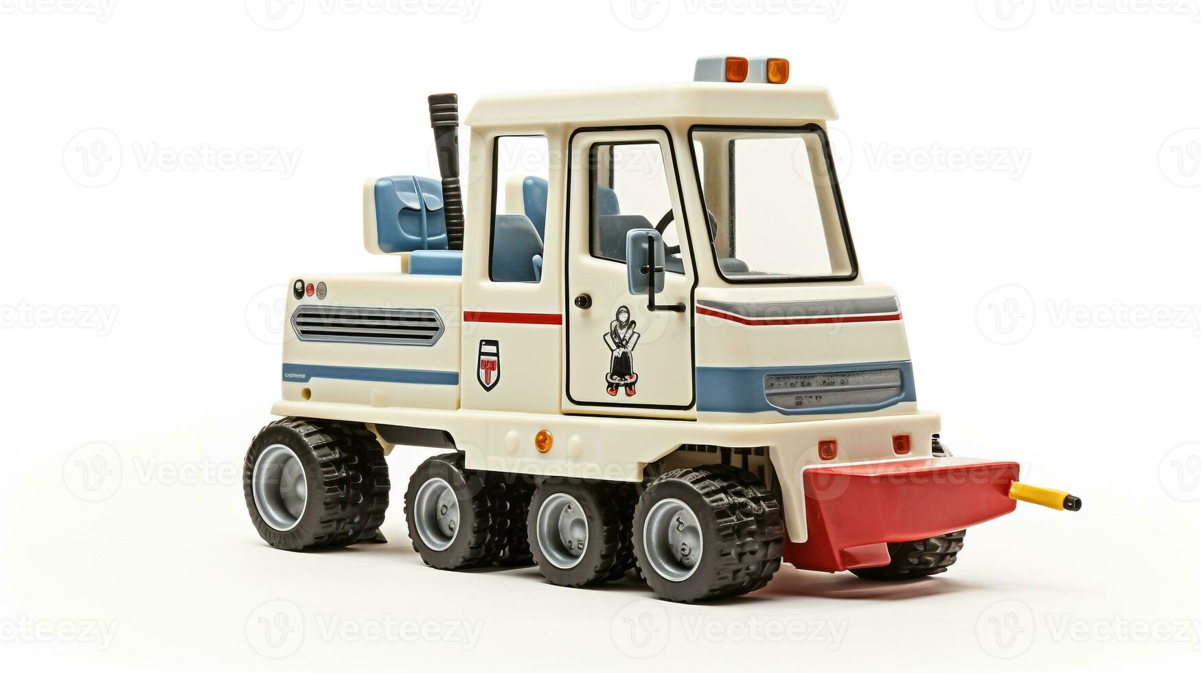 visning en 3d miniatyr- zamboni. generativ ai foto