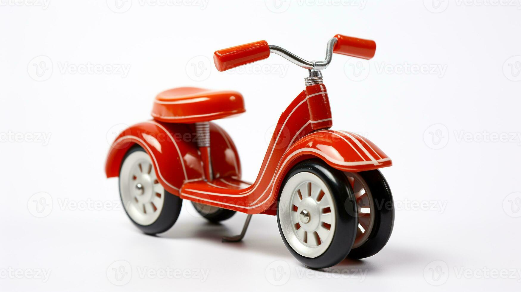 visning en 3d miniatyr- trehjuling. generativ ai foto