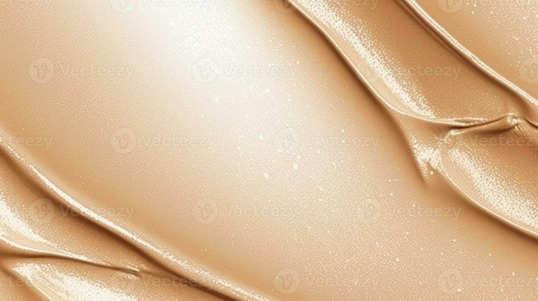 gyllene beige kosmetisk textur, flytande fundament, guld skimmer, bronzer, stryknings eller concealer som skönhet smink produkt bakgrund, hudvård kosmetika och lyx smink, generativ ai foto