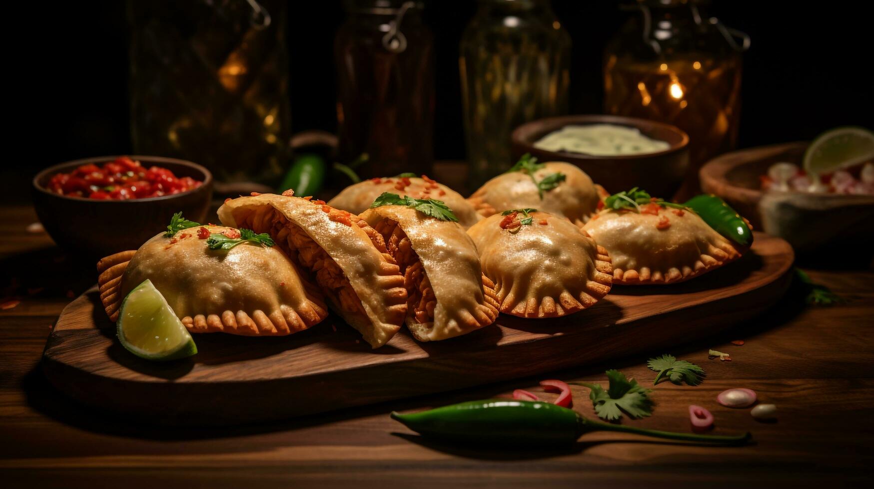 chili ost empanadas, ai genererad foto