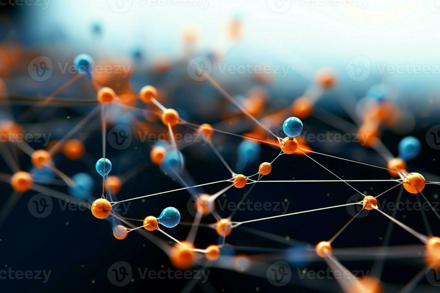 invecklad gen strukturera med rader och knutpunkter vackert återges i 3d ai genererad foto