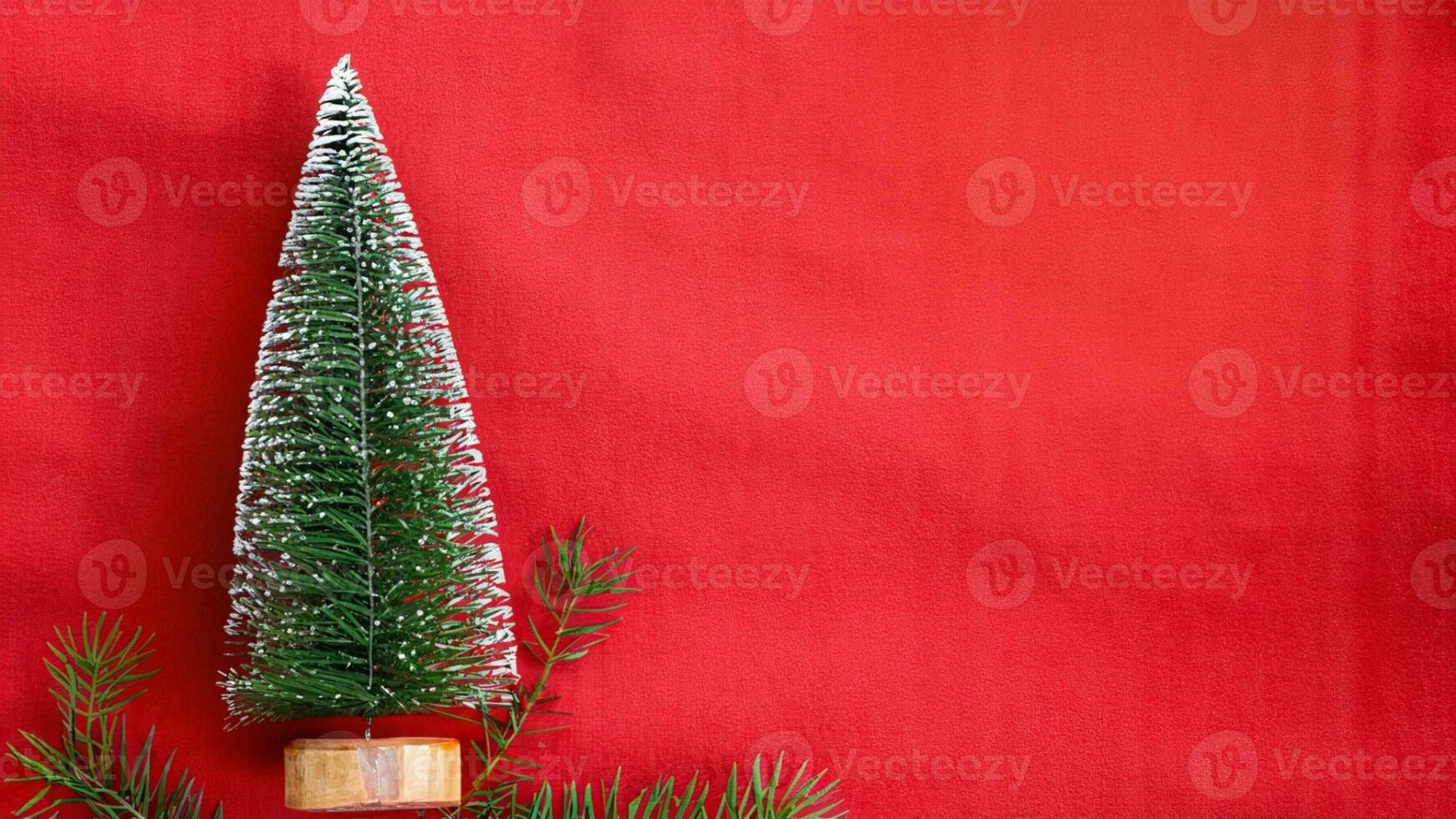 jul träd och dekorationer. Plats för text. ai generativ. foto