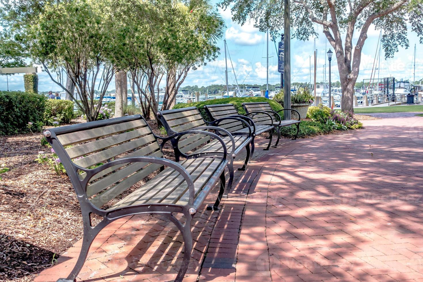 beaufort South Carolina Downtown Waterfront på solig dag foto