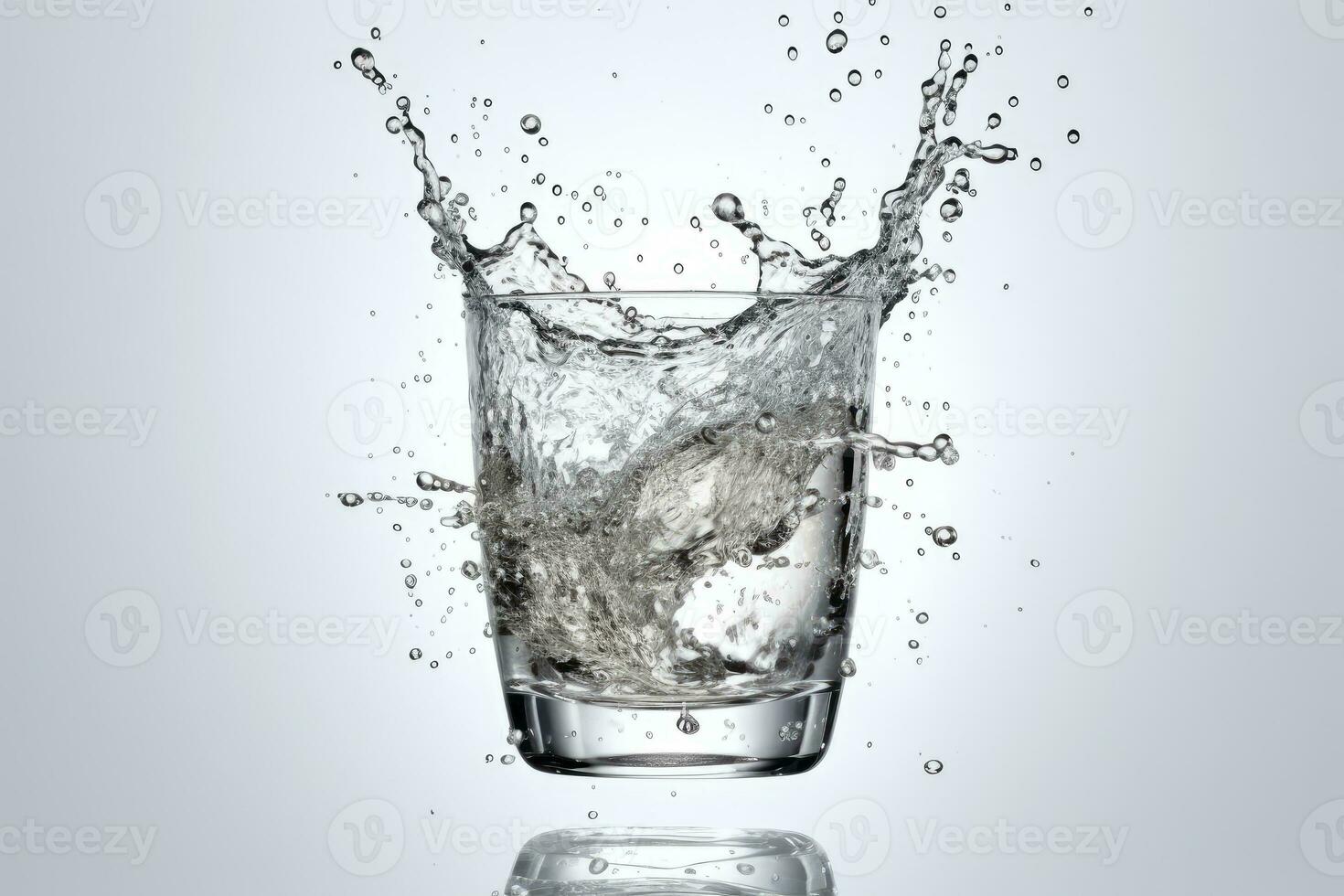 hyper realistisk kvalitet av en glas av vatten ai genererad foto