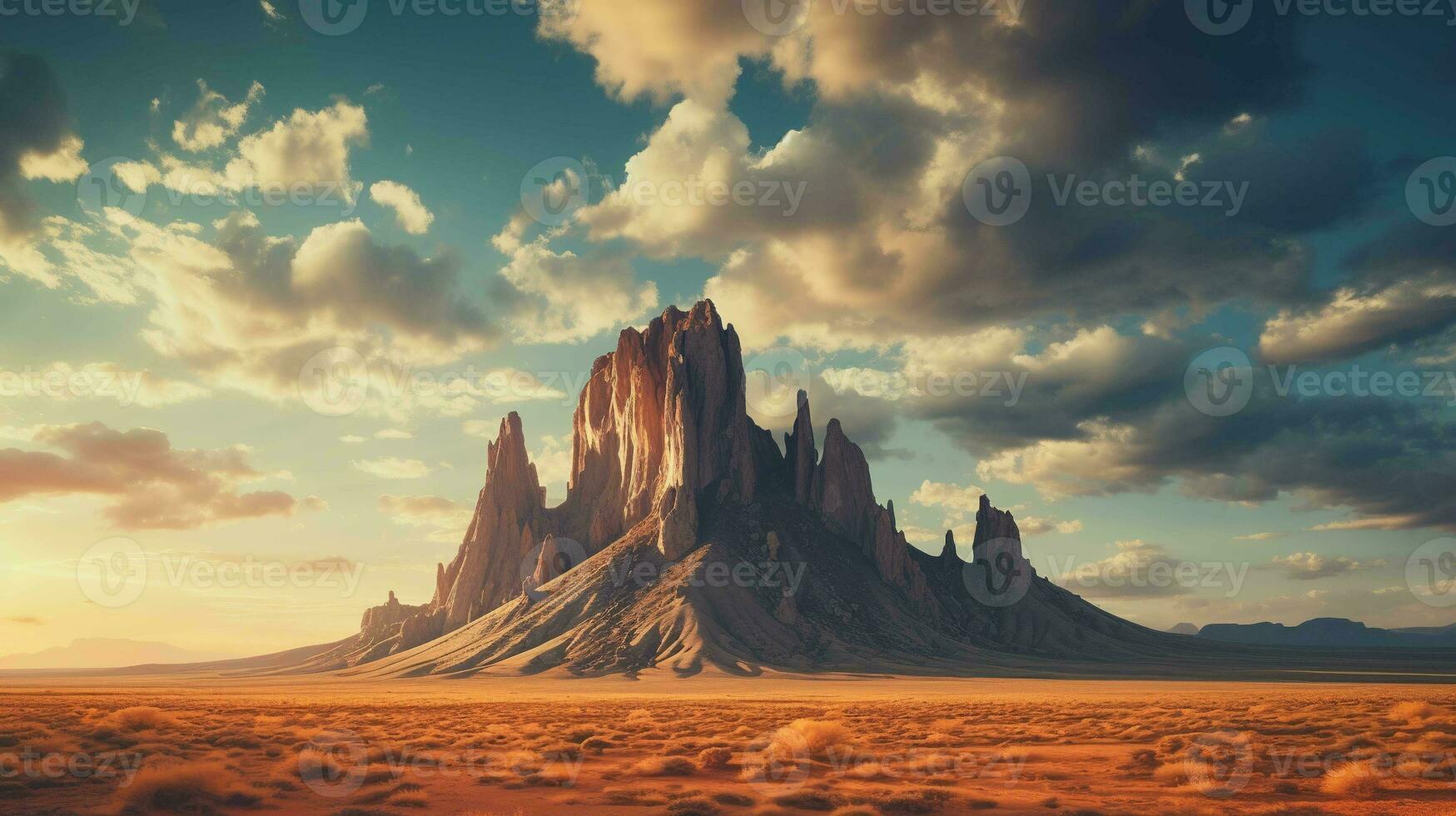 de vördnad inspirerande prakt av shiprock, en fängslande naturlig undra i de hjärta av de sydväst foto