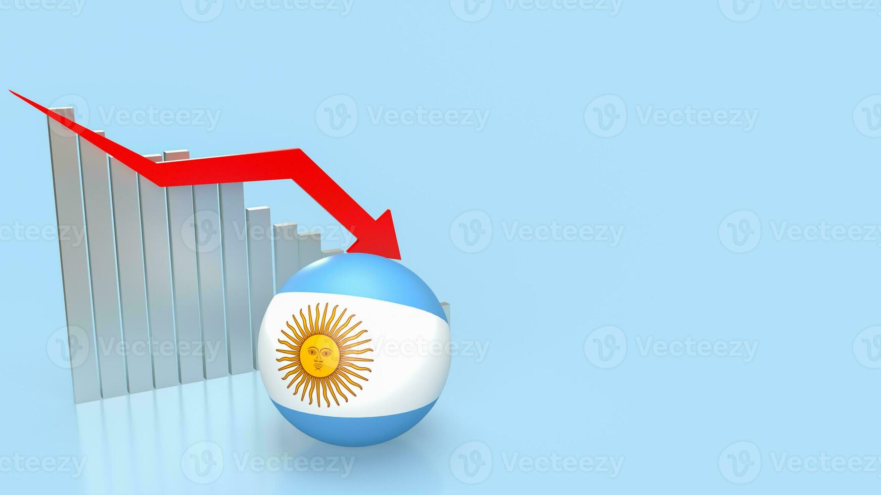 de argentinas och Diagram för företag begrepp 3d tolkning foto