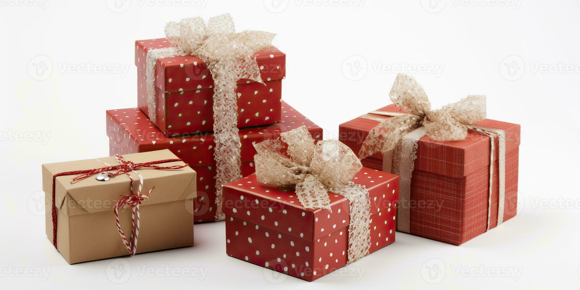 ai genererad. ai generativ. ny år xmas jul gåva närvarande låda. romantisk födelsedag firande överraskning Färg band låda. grafisk konst foto