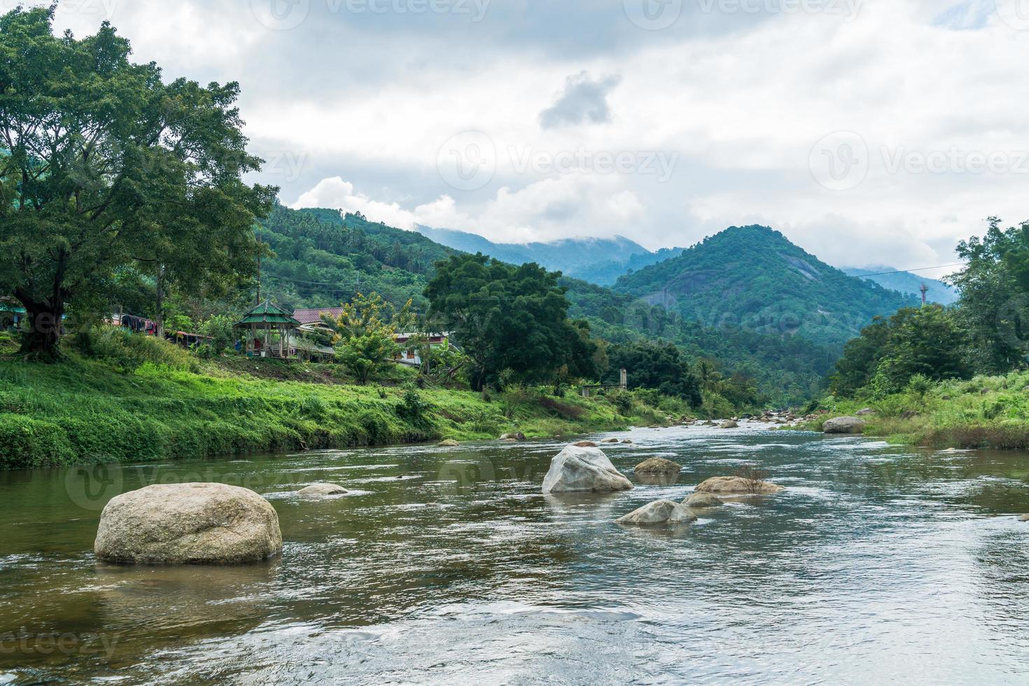 kiriwong by - en av de bästa friluftsbyn i Thailand och bor i gammal thailändsk kultur. ligger i Nakhon Si Thammarat, Thailand foto