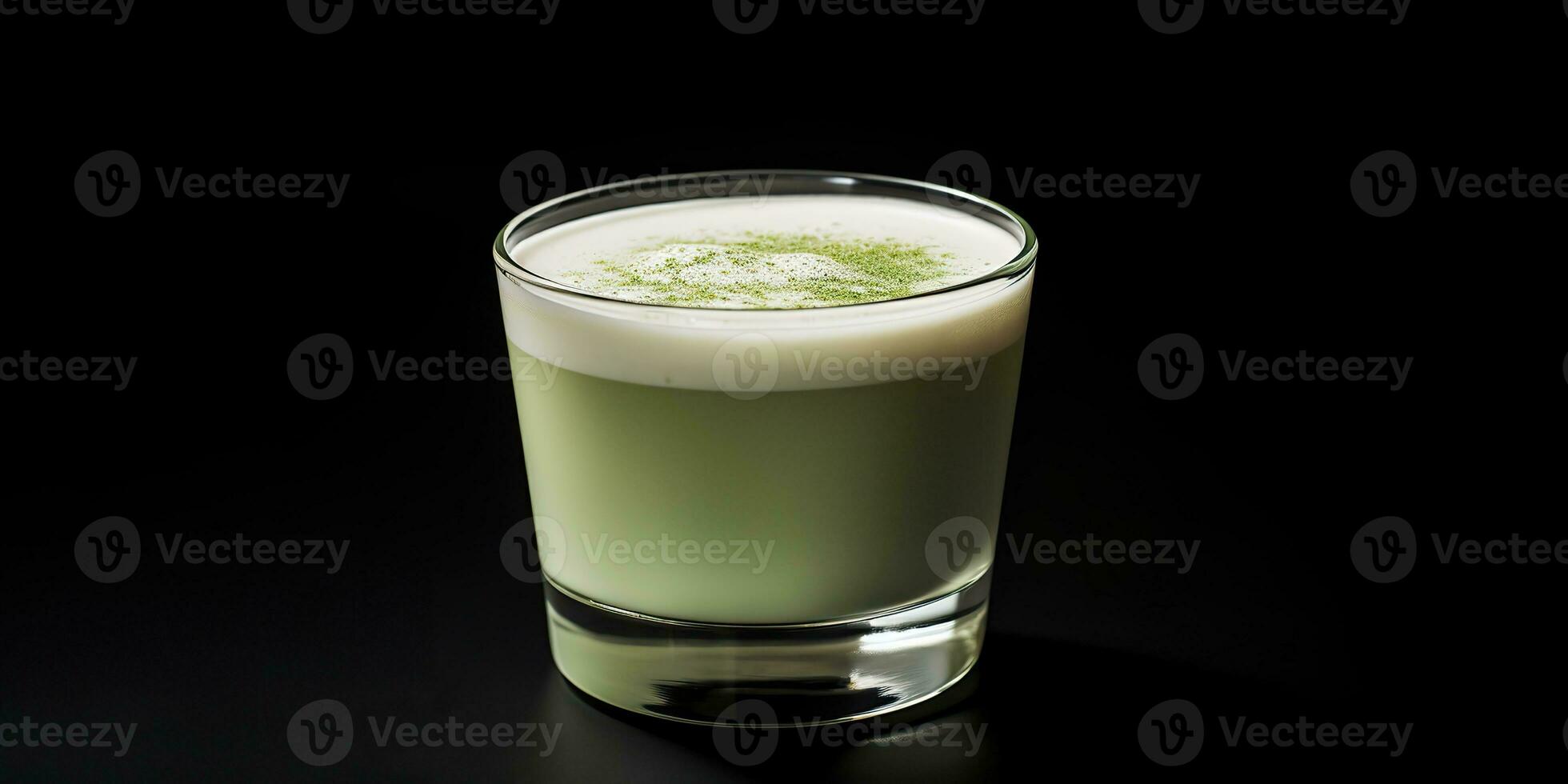 ai genererad. ai generativ. japansk asiatisk mat kopp matcha latte konst på enkel bakgrund. grafisk konst foto