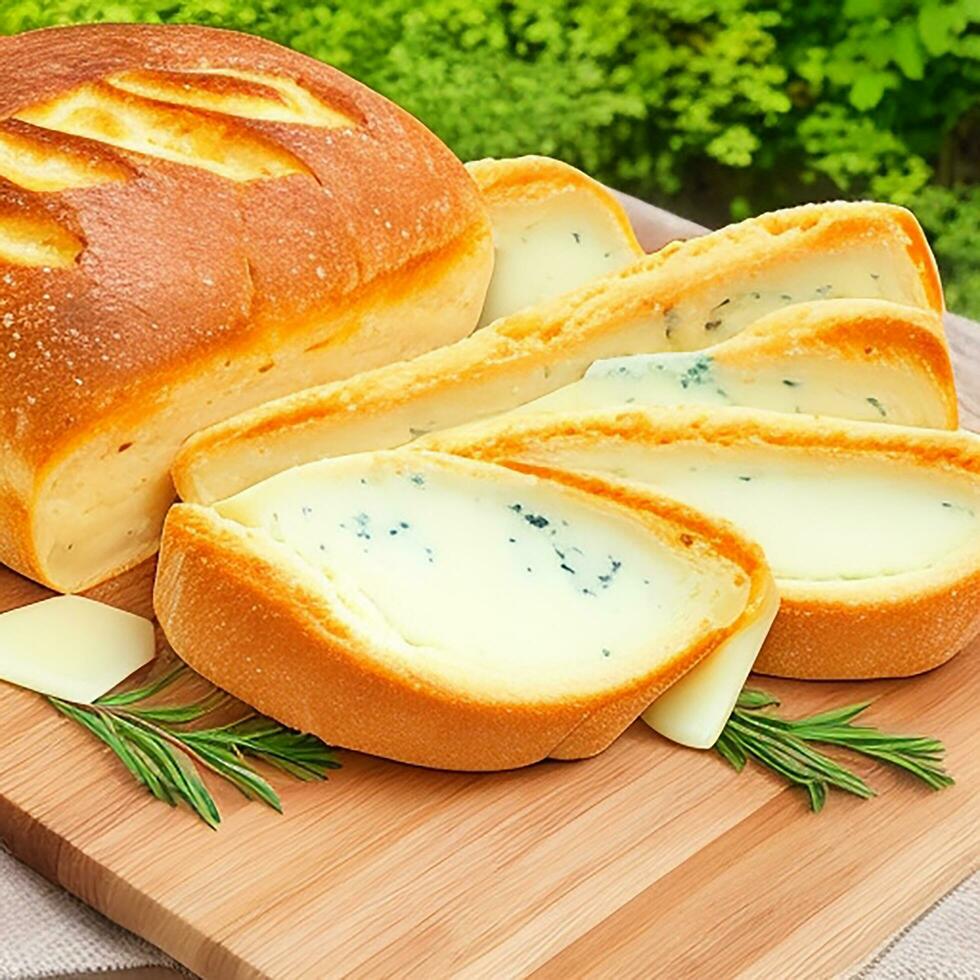 intressant ost smörgås bröd foto