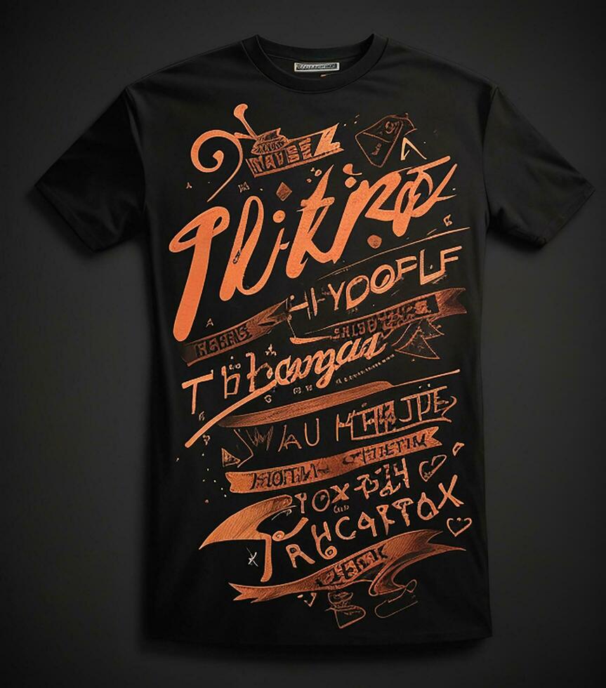 abstrakt grafisk typografi t-shirt skriva ut foto