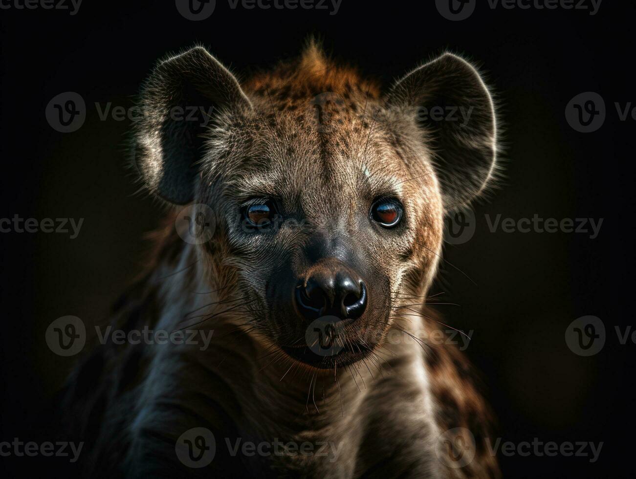 hyena porträtt skapas med generativ ai teknologi foto