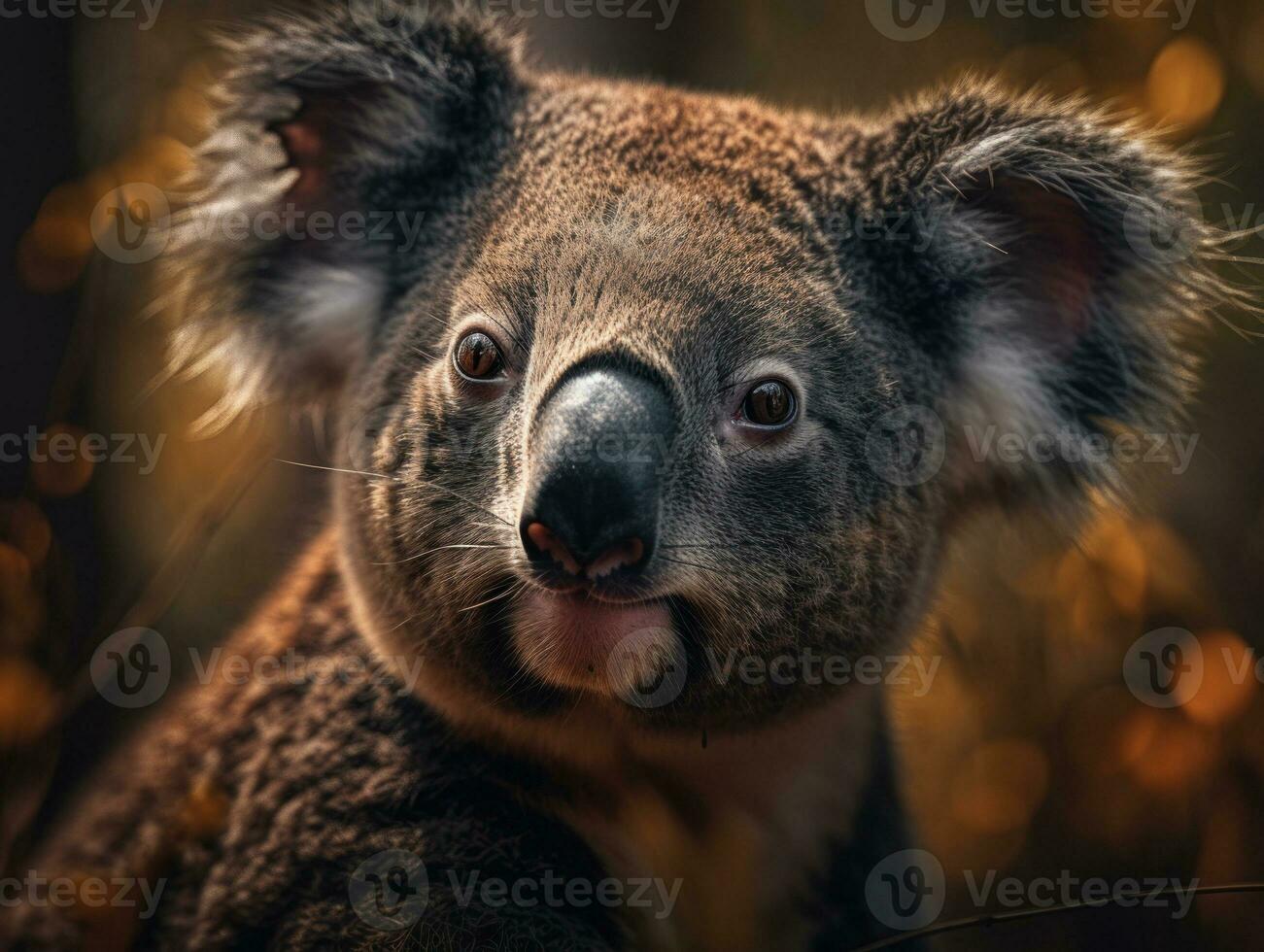 koala porträtt skapas med generativ ai teknologi foto