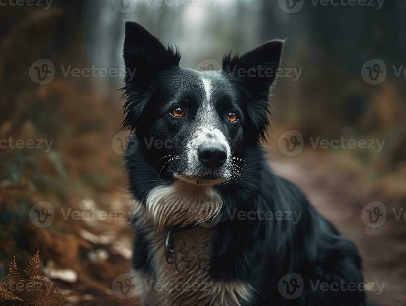 gräns collie hund skapas med generativ ai teknologi foto