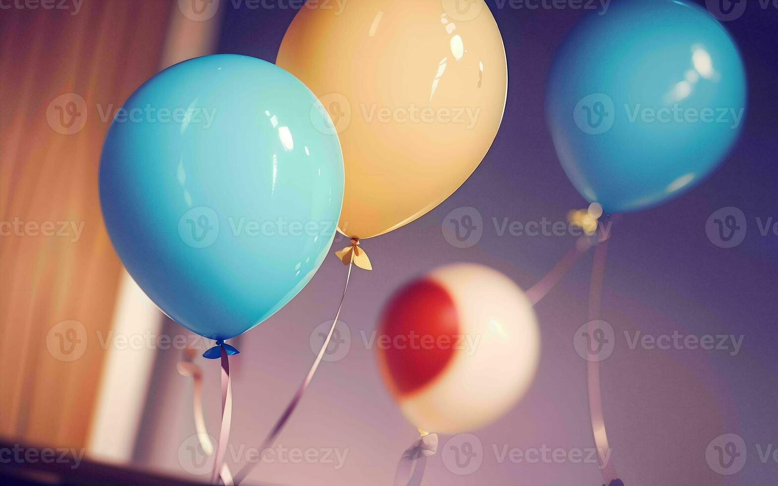 vibrerande pastell Färg ballonger belysa lekfull skapelser ai genererad foto