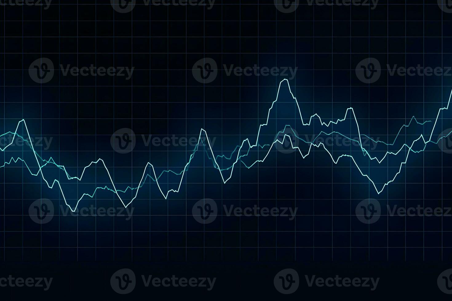 stock marknadsföra handel Graf och ljusstake Diagram på skärm övervaka för finansiell investering och ekonomisk begrepp. neuralt nätverk ai genererad foto