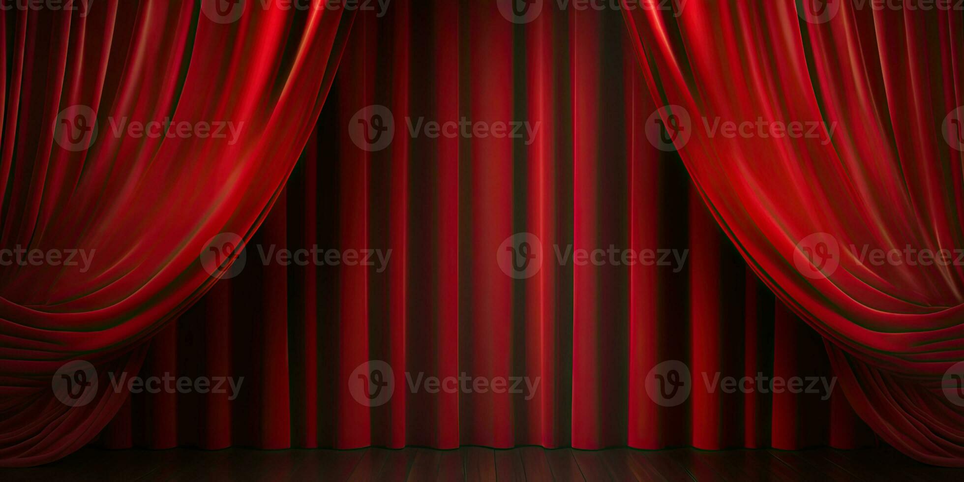 teater skede röd gardiner tapet. skapas med generativ ai verktyg foto