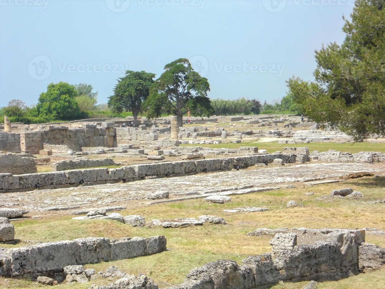 arkeologiska utgrävningar av paestumnaplar foto