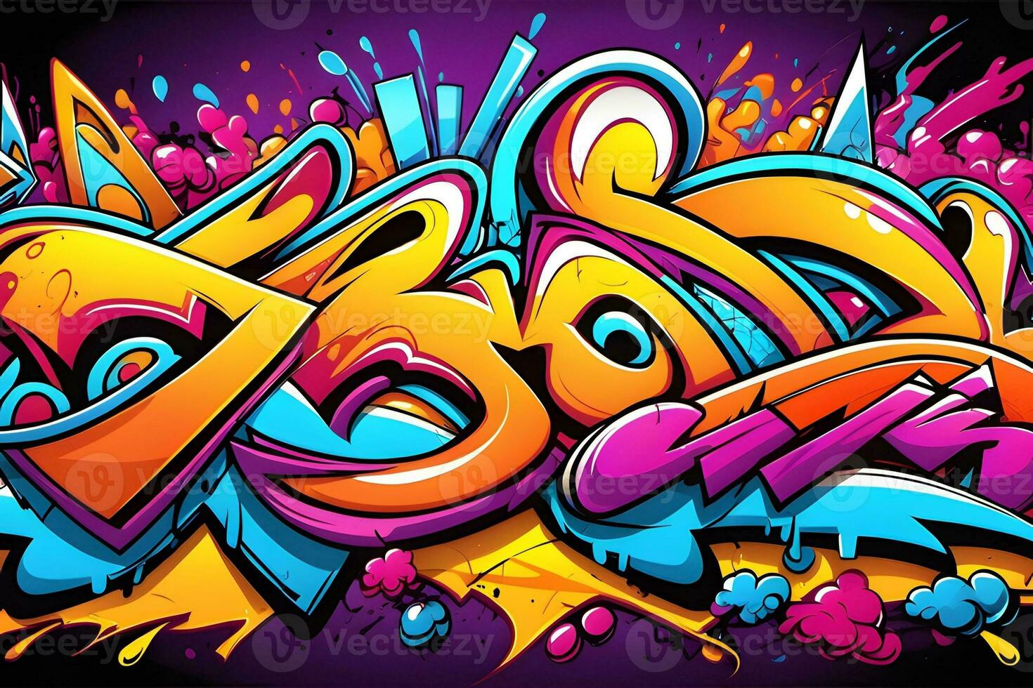 graffiti tapet, graffiti bakgrund, graffiti mönster, gata konst bakgrund, graffiti konst, graffiti design, graffiti måla, ai generativ foto