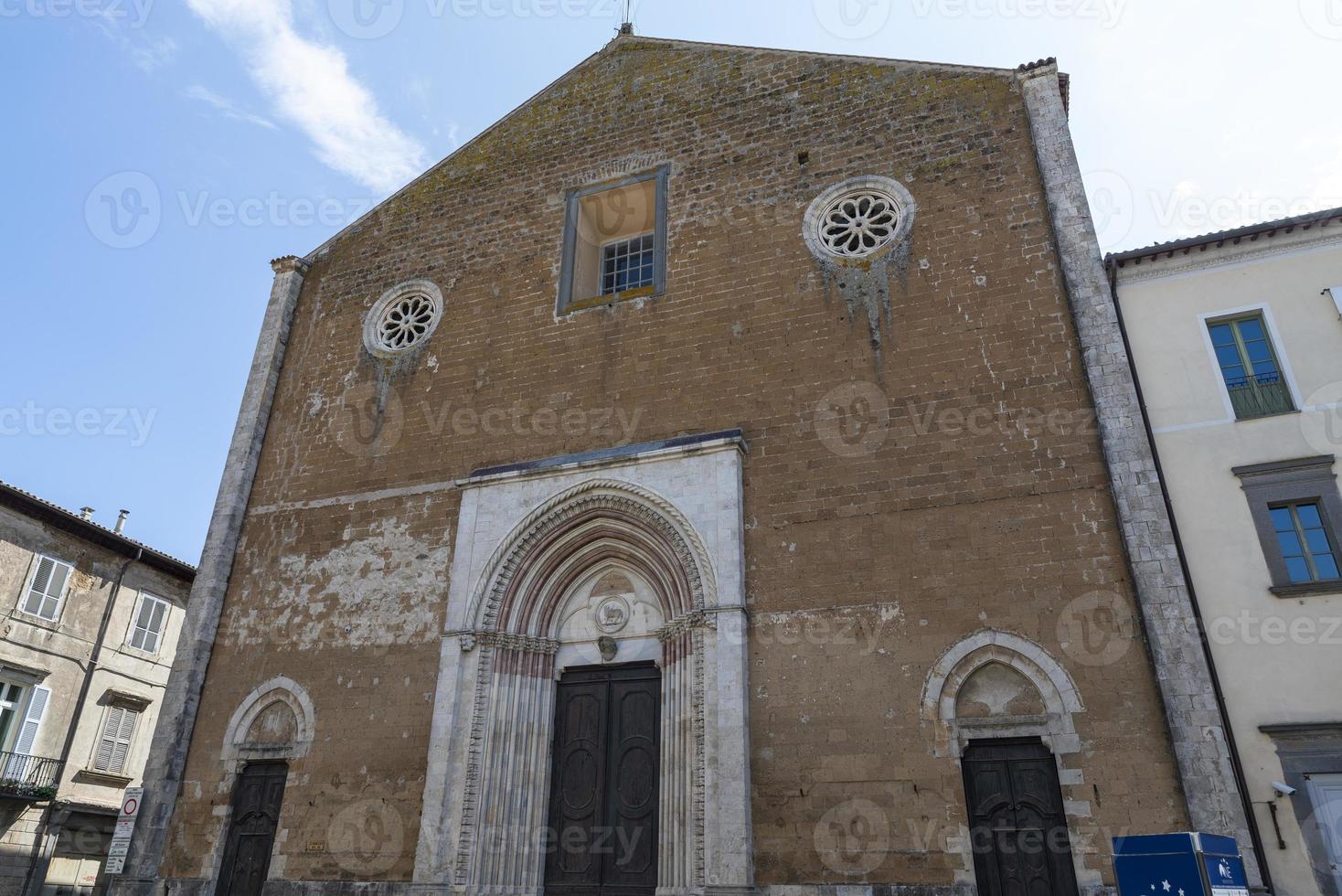 kyrkan San Francesco i centrum av Orvieto, Italien, 2020 foto