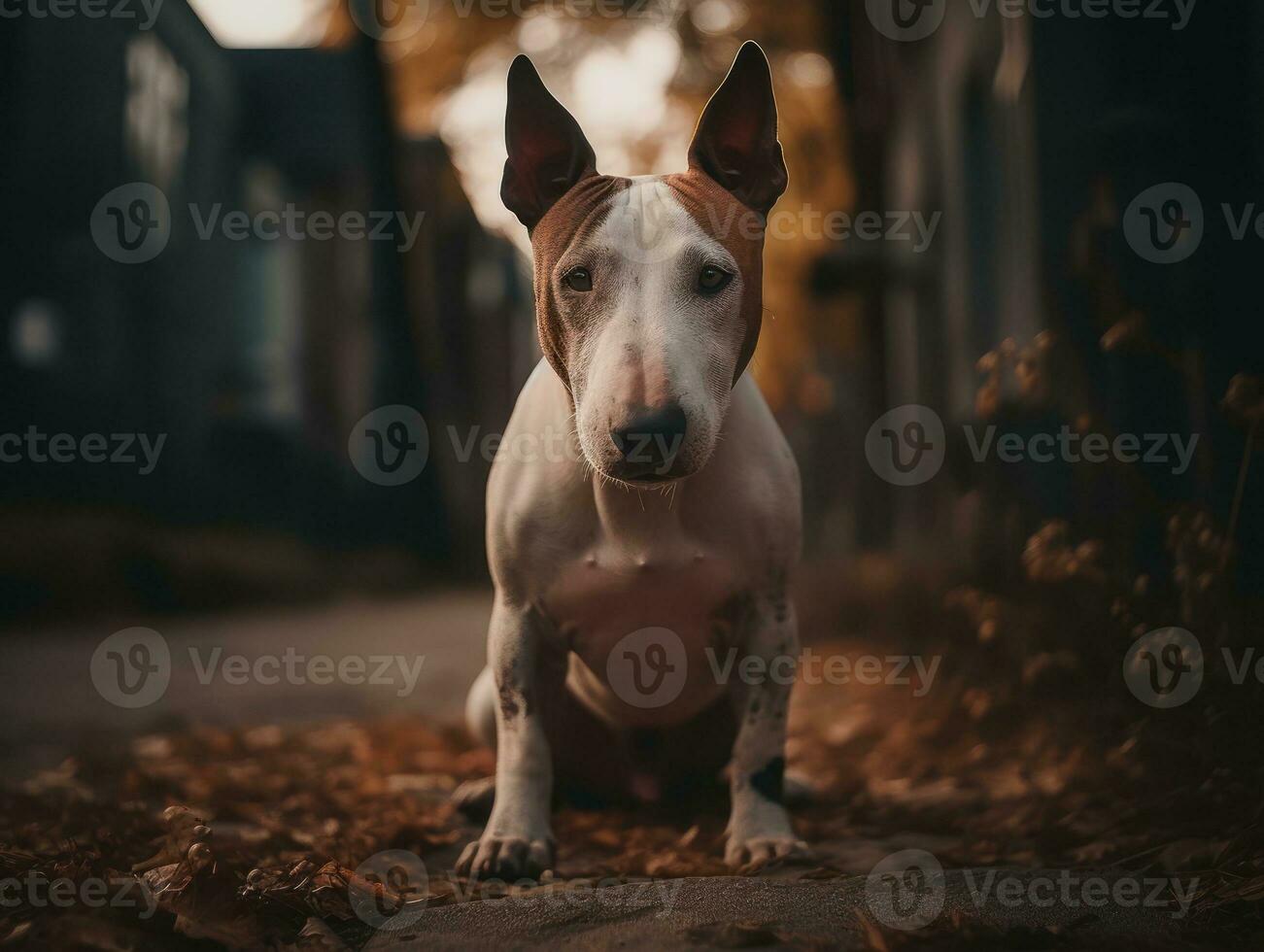 tjur terrier hund skapas med generativ ai teknologi foto