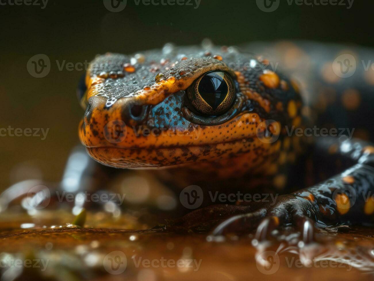 salamander porträtt skapas med generativ ai teknologi foto