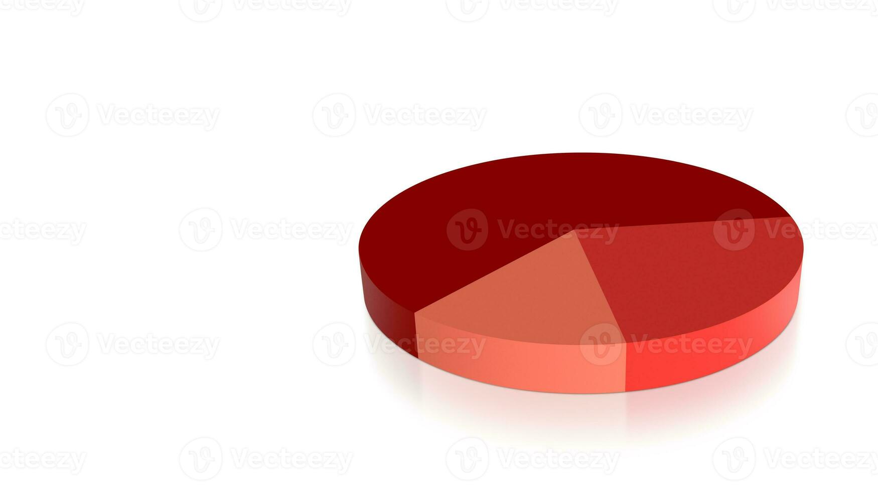 tom tre bit paj Diagram på vit bakgrund foto