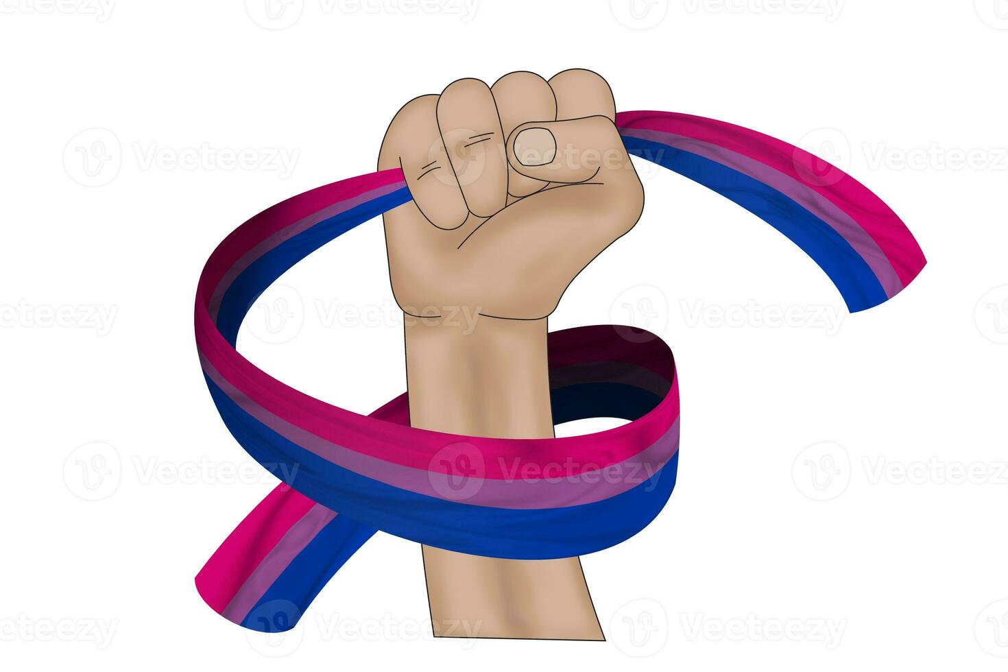 3d illustration bisexuell flagga foto