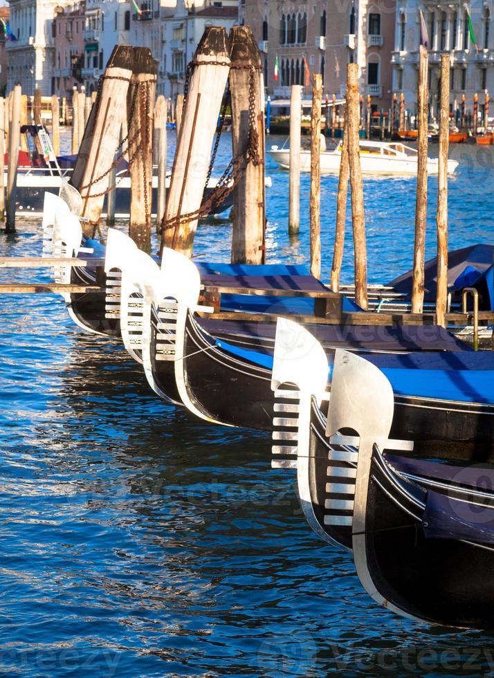 Venedig, Italien. gondoler detalj foto