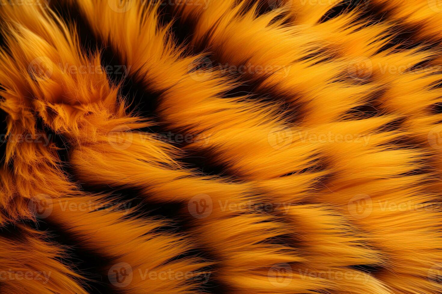 abstrakt orange och svart tiger Ränder artificiell fluffig bakgrund. matta eller matta foto