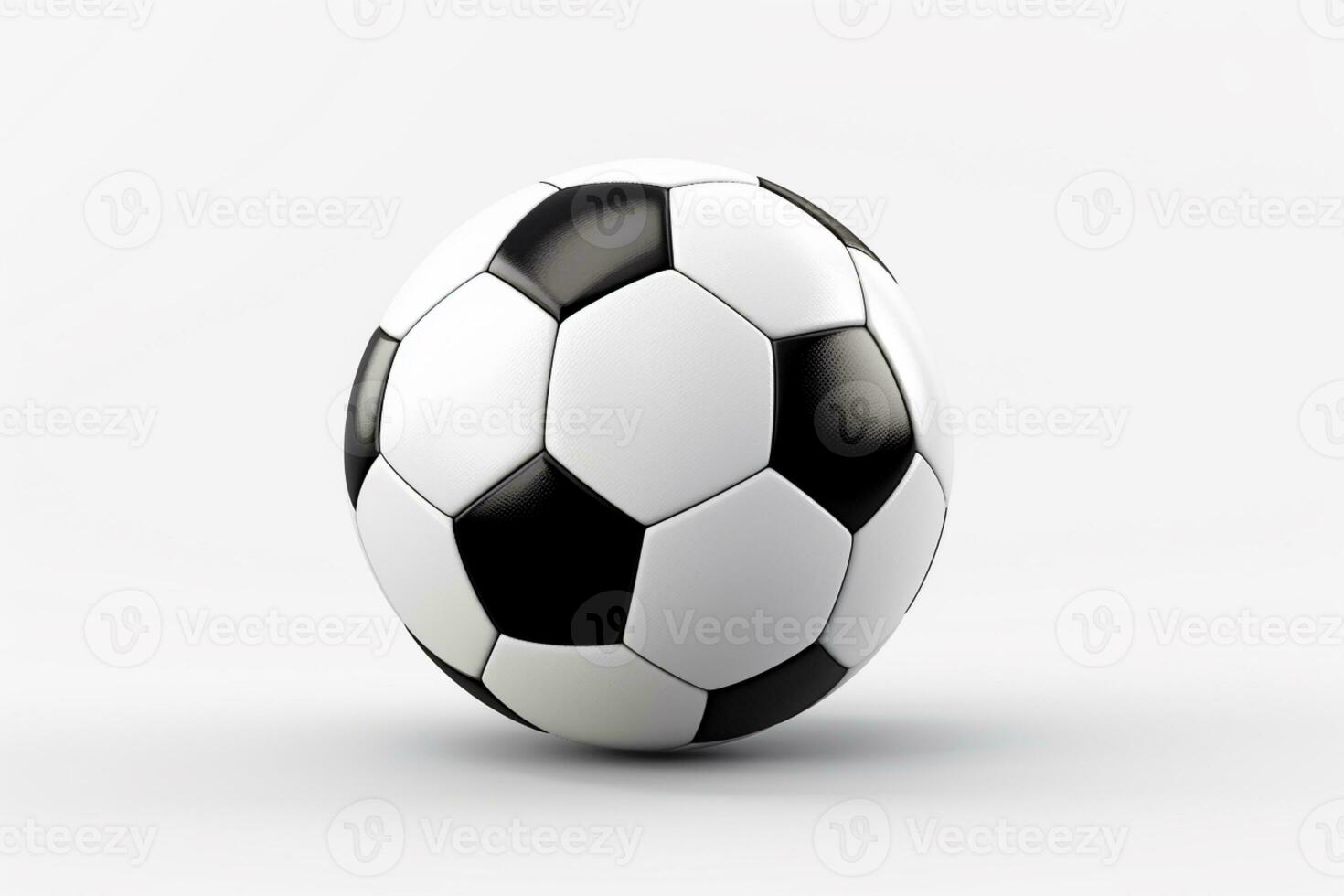 fotboll boll på isolerat vit bakgrund ai generativ foto