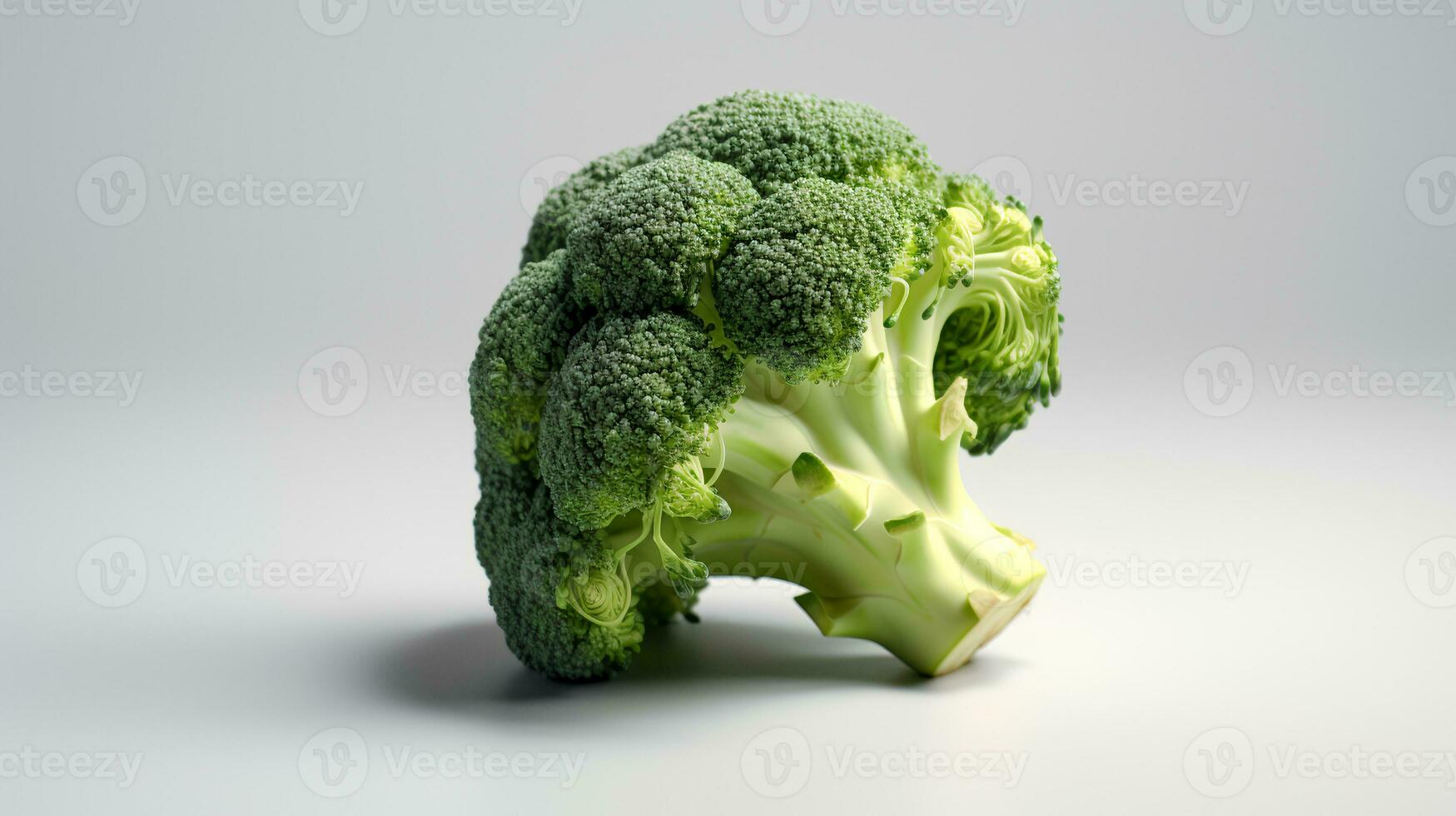 Foto av broccoli isolerat på vit bakgrund. generativ ai