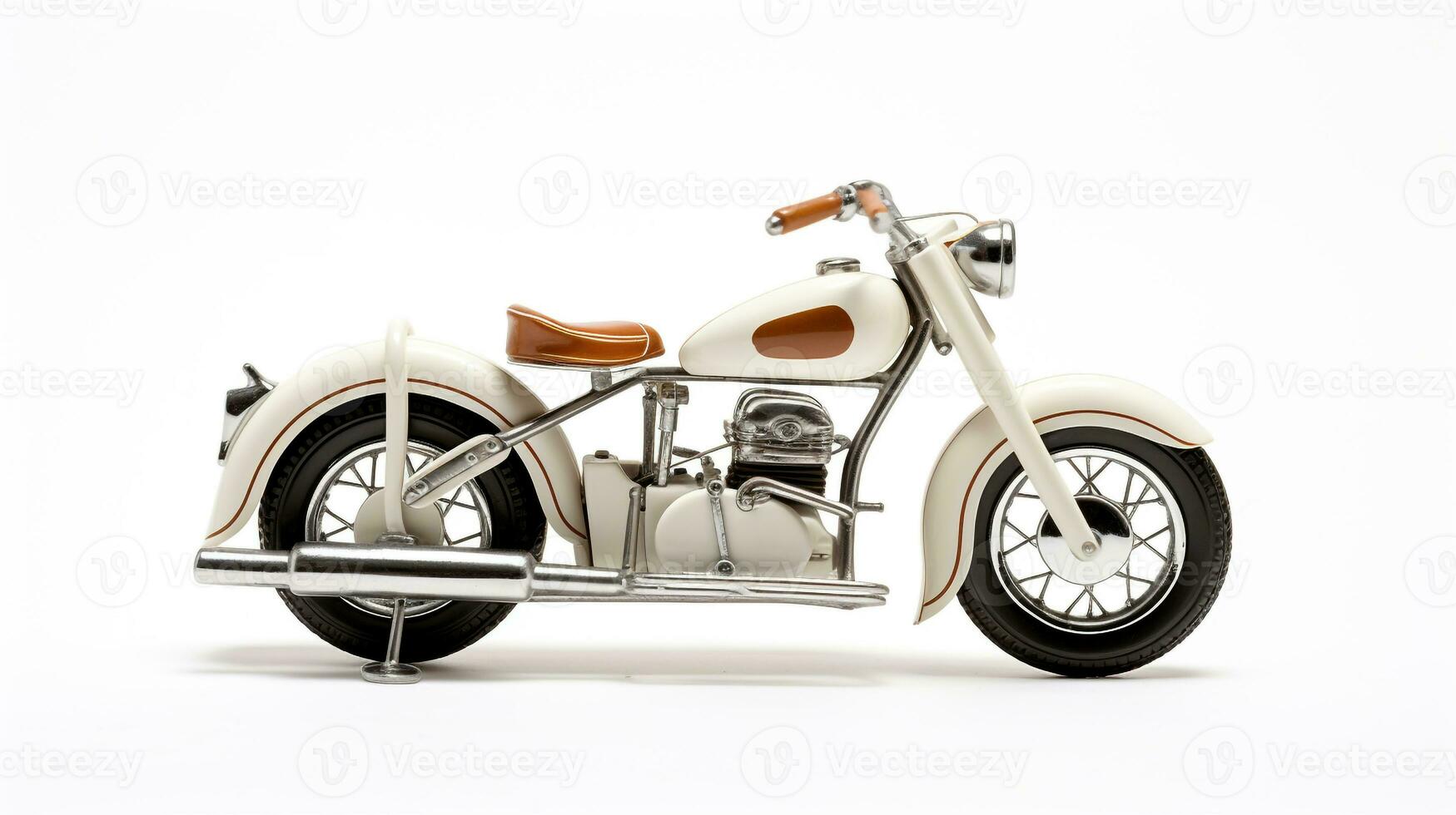 visning en 3d miniatyr- kryssare motorcykel. generativ ai foto