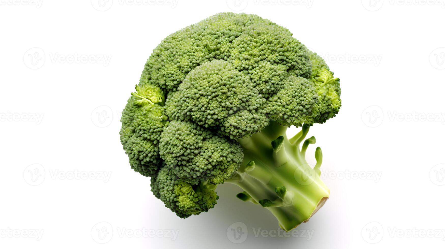 Foto av broccoli isolerat på vit bakgrund. generativ ai