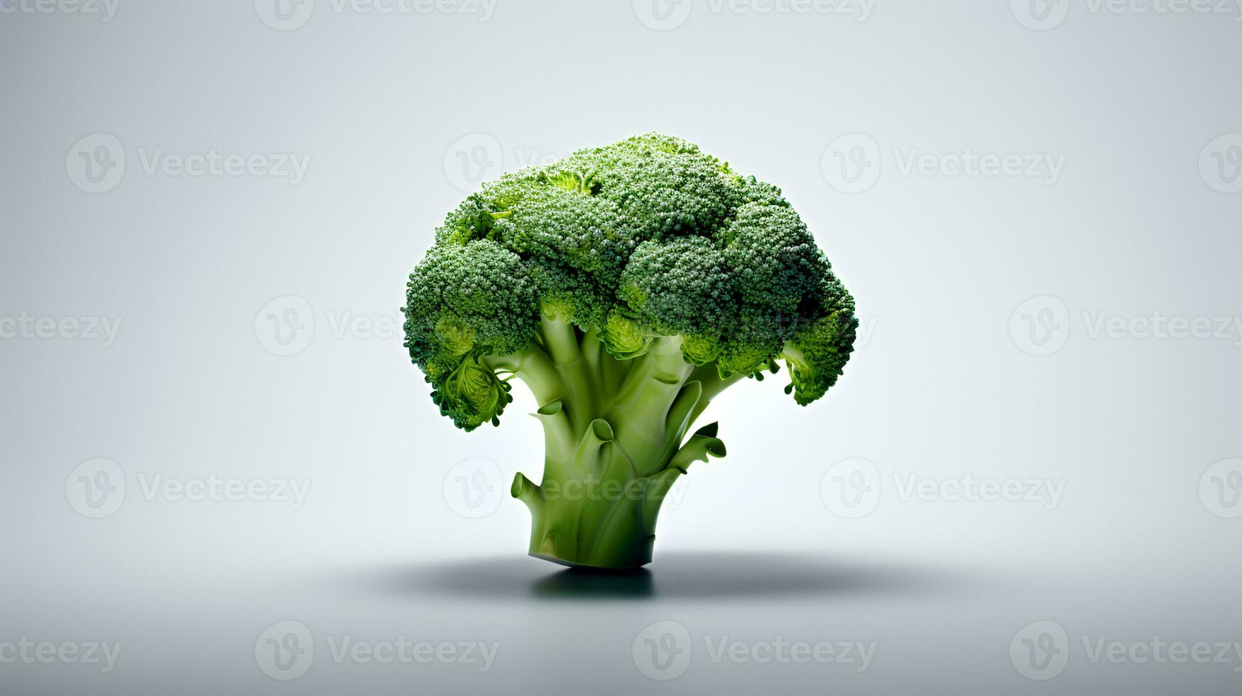 Foto av broccoli isolerat på vit bakgrund. generativ ai