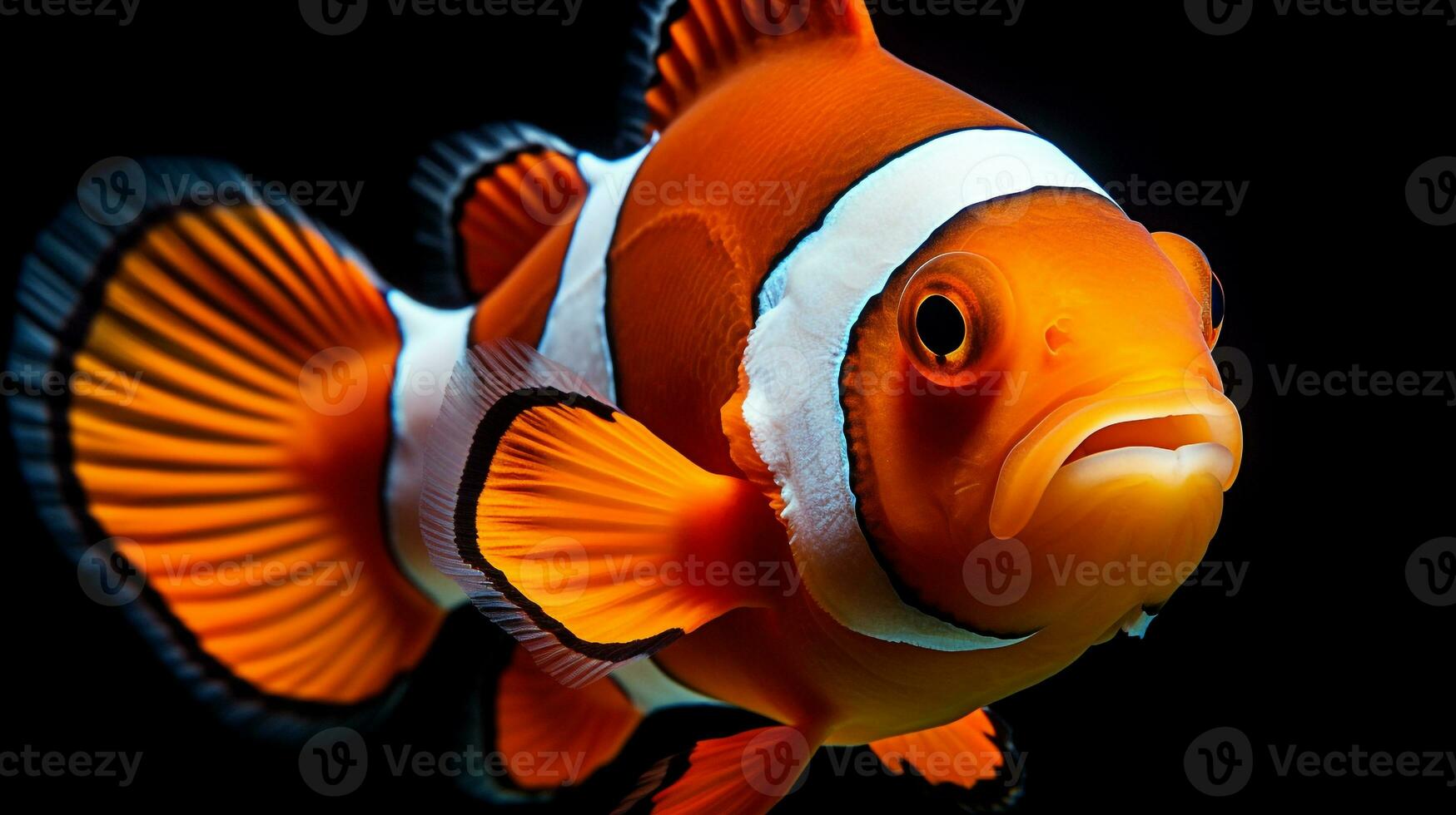 vilda djur och växter fotografi av Foto av clown fisk. generativ ai