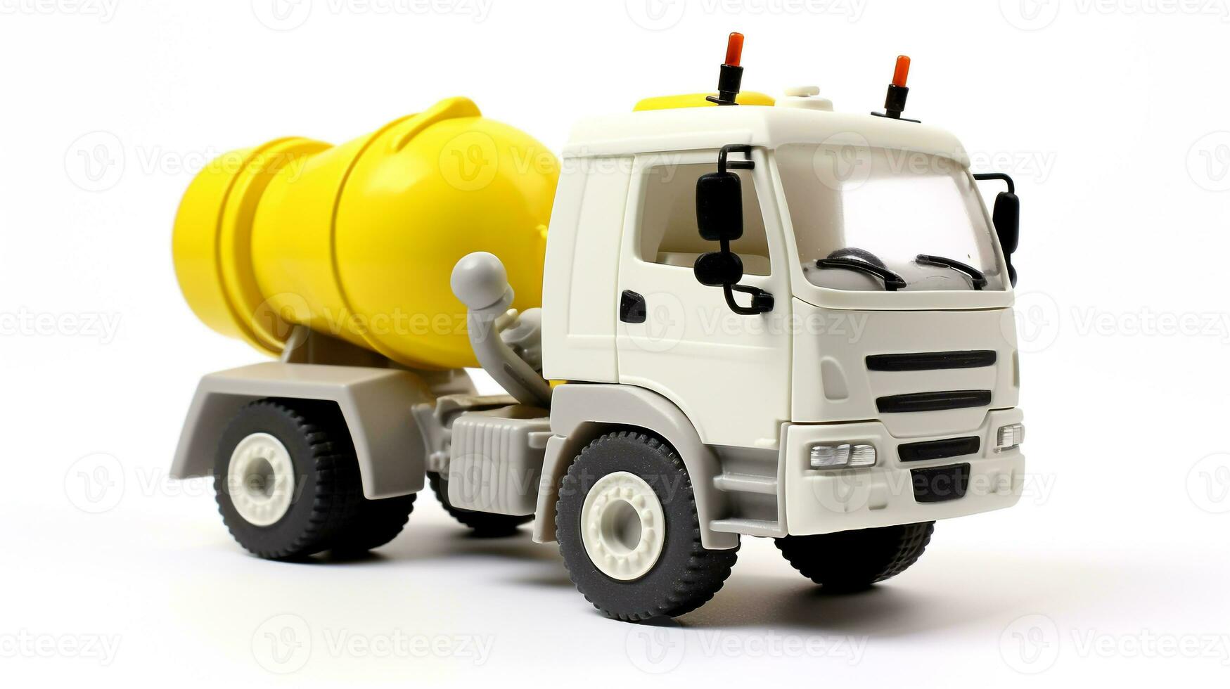 visning en 3d miniatyr- cement mixer. generativ ai foto