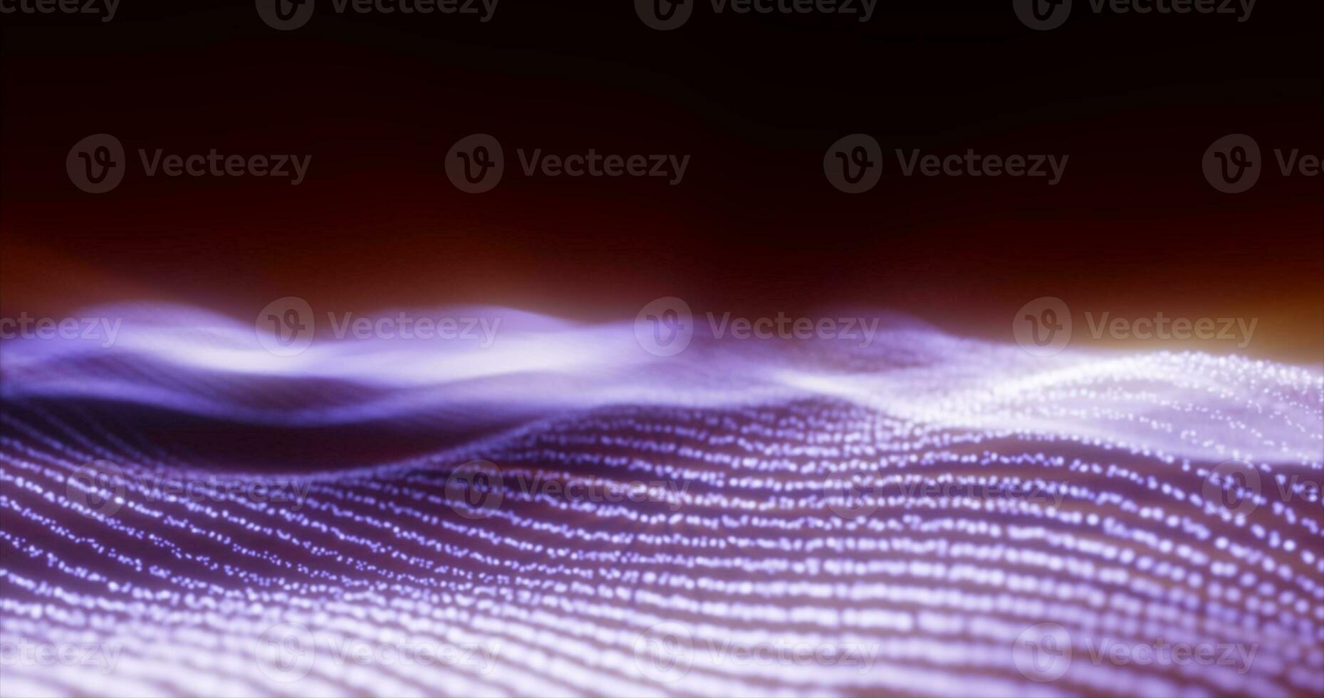 abstrakt lila energi magi vågor från lysande partiklar och rader trogen hi-tech bakgrund foto