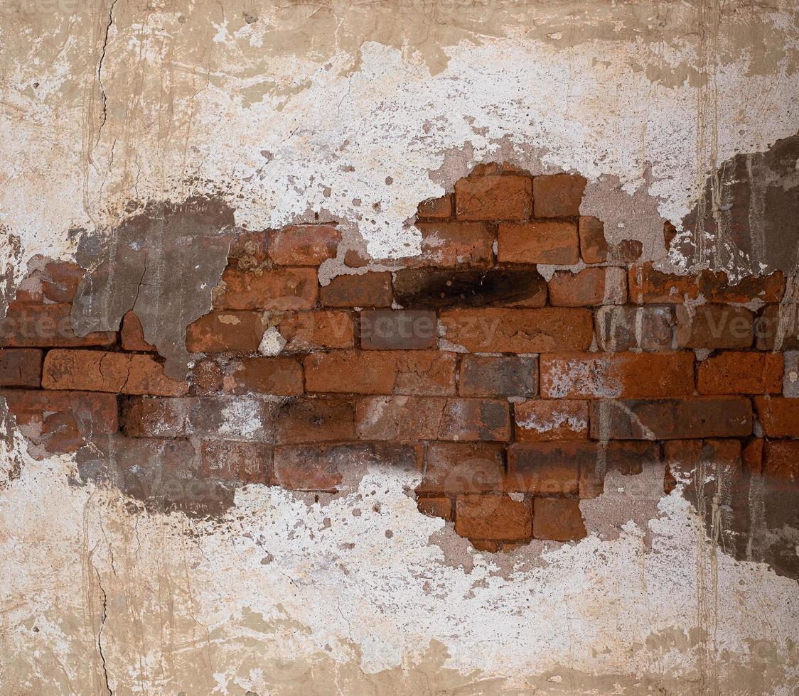 gammal grungy bakgrund för betongtextur för tegelstenvägg foto