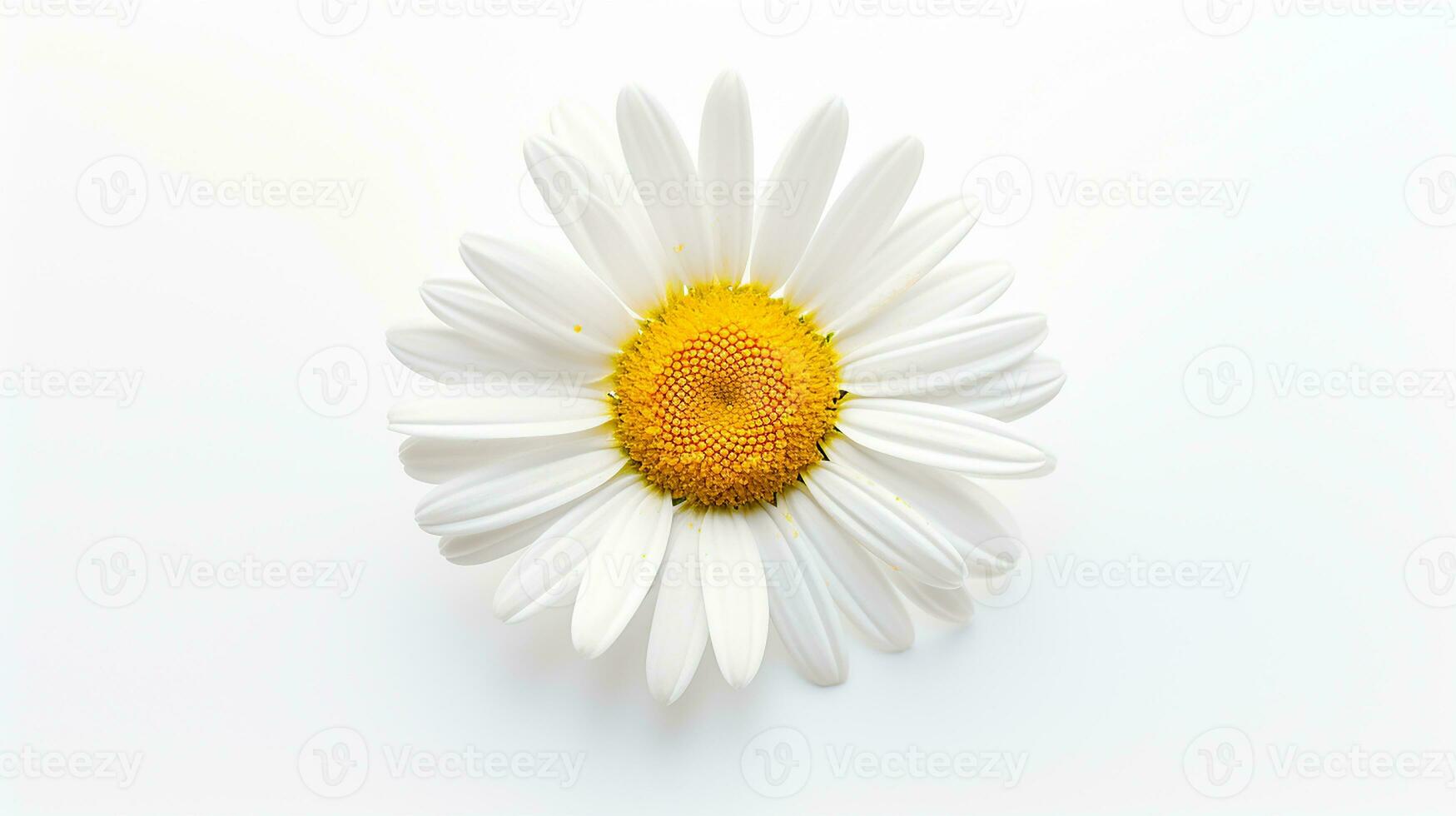 Foto av skön daisy blomma isolerat på vit bakgrund. generativ ai