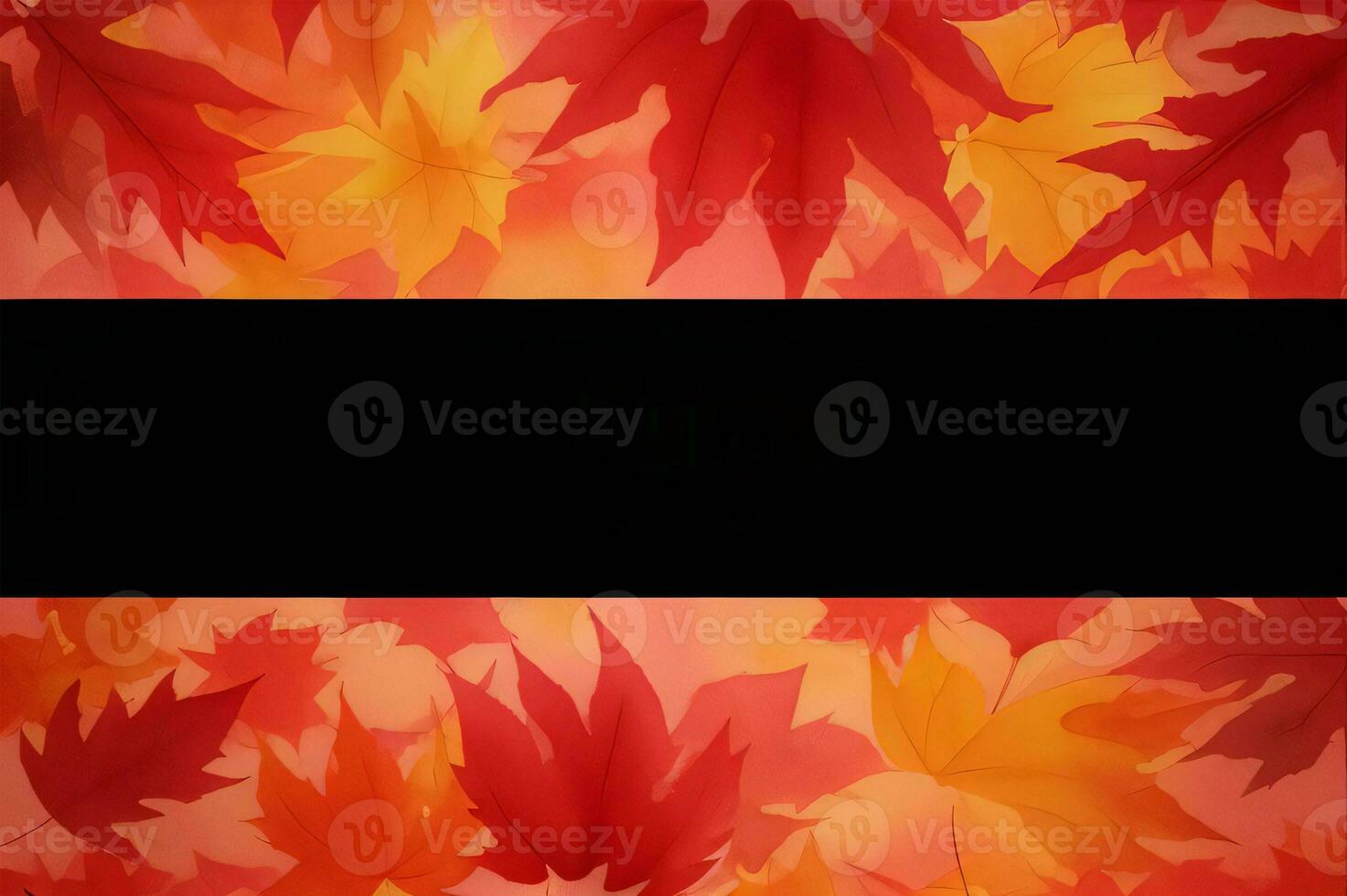 vattenfärg bakgrund för text med höst falla löv foto