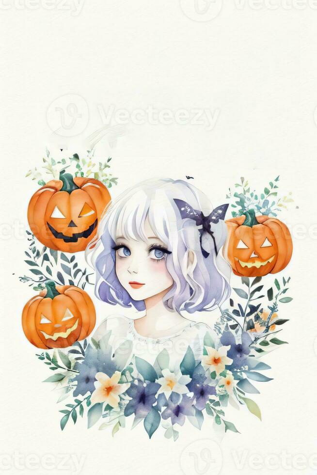 halloween vattenfärg bakgrund foto