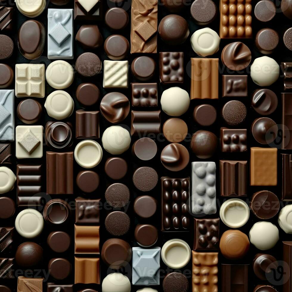 choklad godis perfekt ansluten Foto mönster affisch dekor tapet design material
