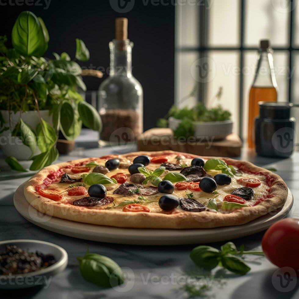 italiensk pizza professionell studio mat fotografi social media elegant tyg varm modern ad foto