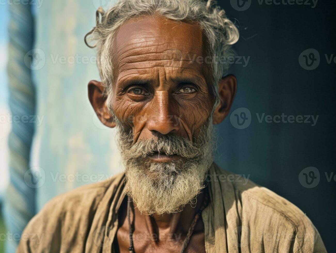 brasiliansk man från de tidigt 1900 -talet färgad gammal Foto ai generativ