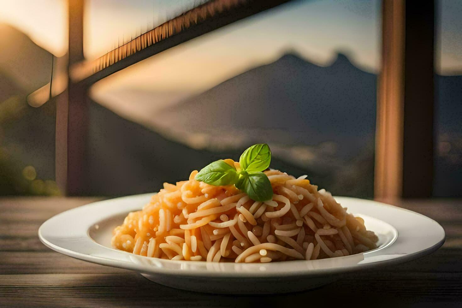 italiensk mat i Brasilien. ai-genererad foto