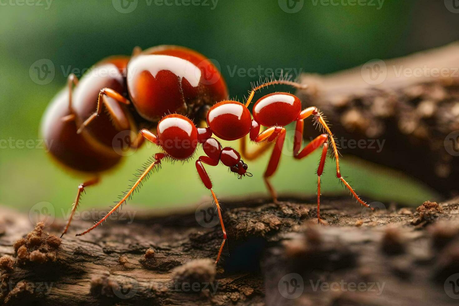 Foto tapet de insekt, röd, myror, de, insekter, de, insekter, de,. ai-genererad