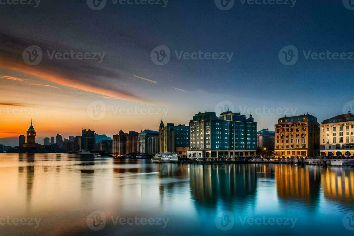 de stad av Shanghai, Kina. ai-genererad foto