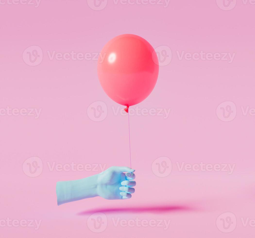 minimal hand med ballong foto